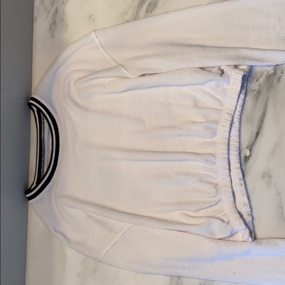 Hollister White Long Sleeve Boyfriend Shirt